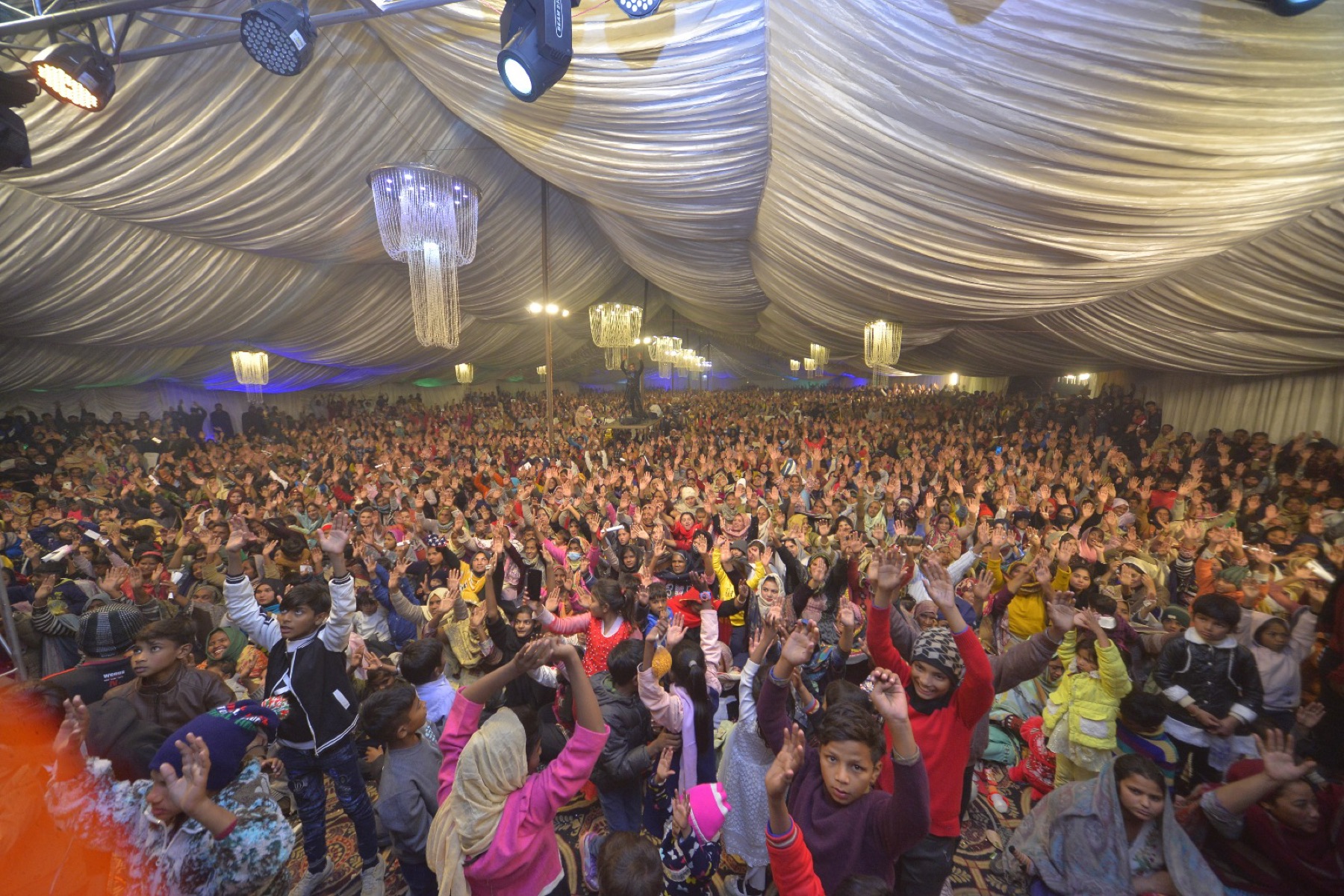 Inside the Exodus51 church — a packed congregation in worship